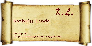 Korbuly Linda névjegykártya